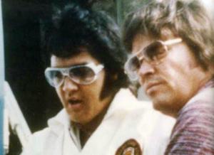 Elvis and Sonny West Elvis wearing KARATE outfit